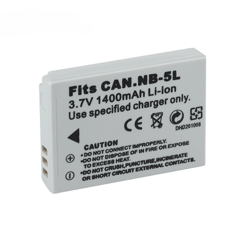 3.7V 1400mAh Rechargeable Lithium Ion Battery NB5L NB-5L Replacement For Canon Digital Camera