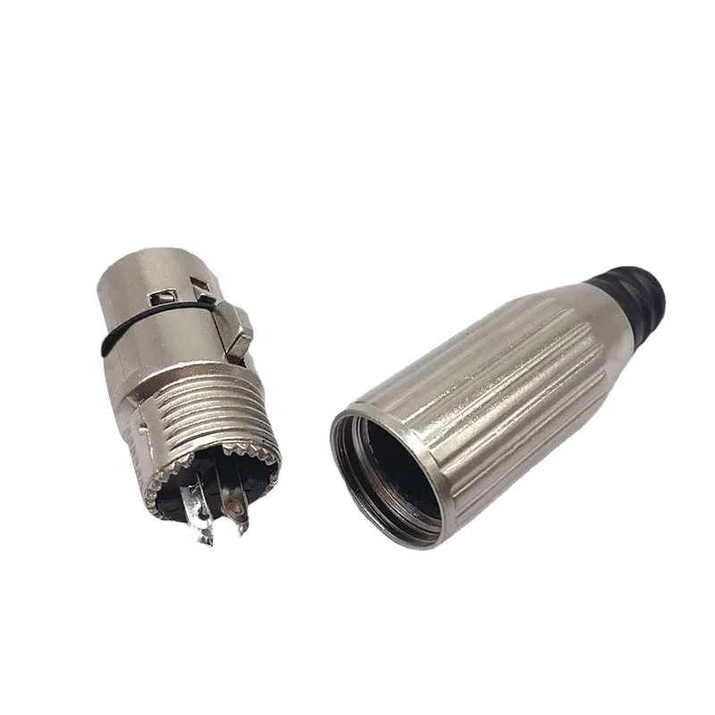 5/20/100PCS High Quality Metal XLR Connector Plug 3Pin Male & Female Plug For Microphone Cable Plug Audio Plug Speaker Connector