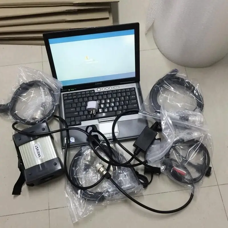 Auto diagnostic computer 90%New laptop D630 4G 320GB HDD with mb star C3 Scanner High Quality software Ready to use for old cars