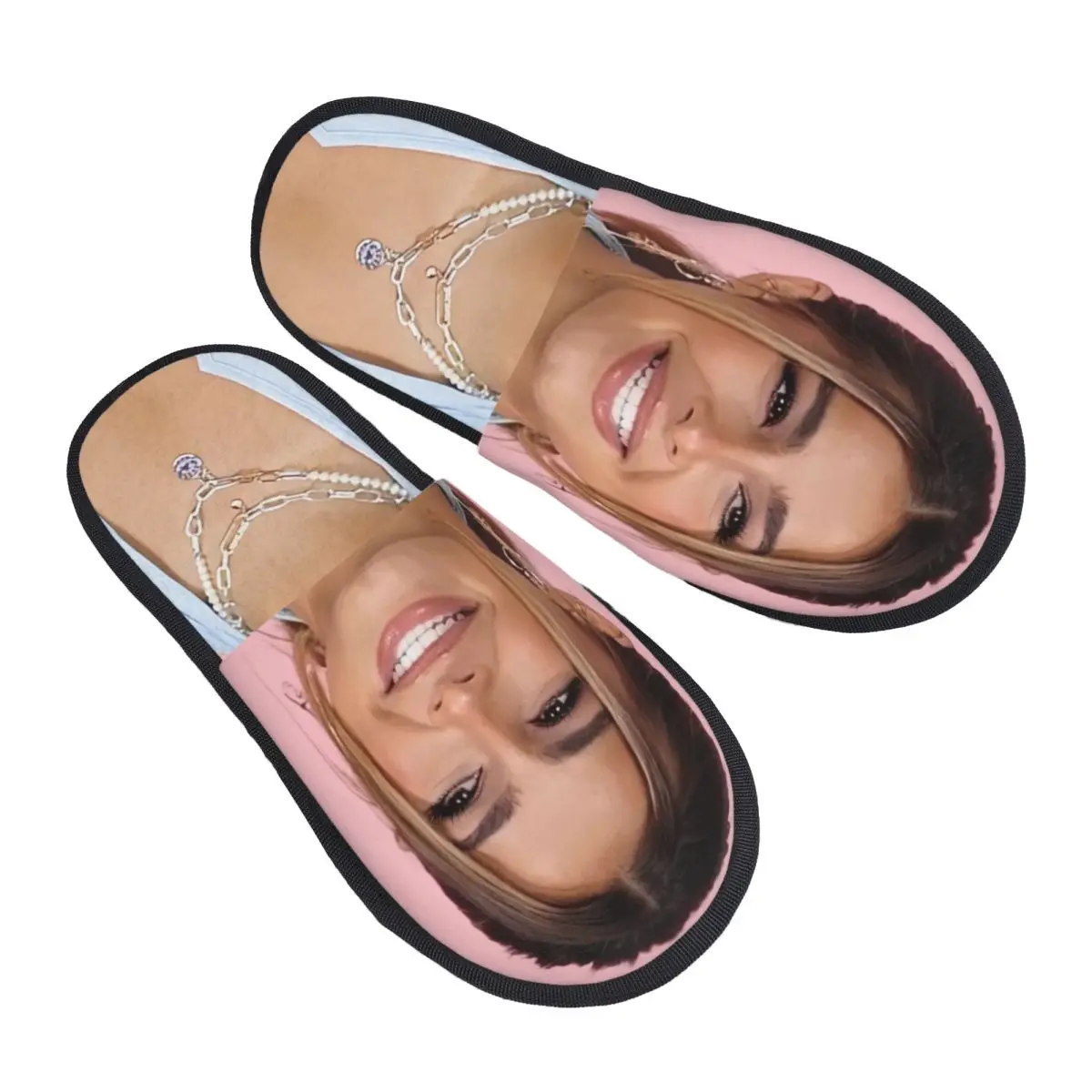 

Custom Addison Rae American Singer Memory Foam Slippers Women Soft Warm House Slippers