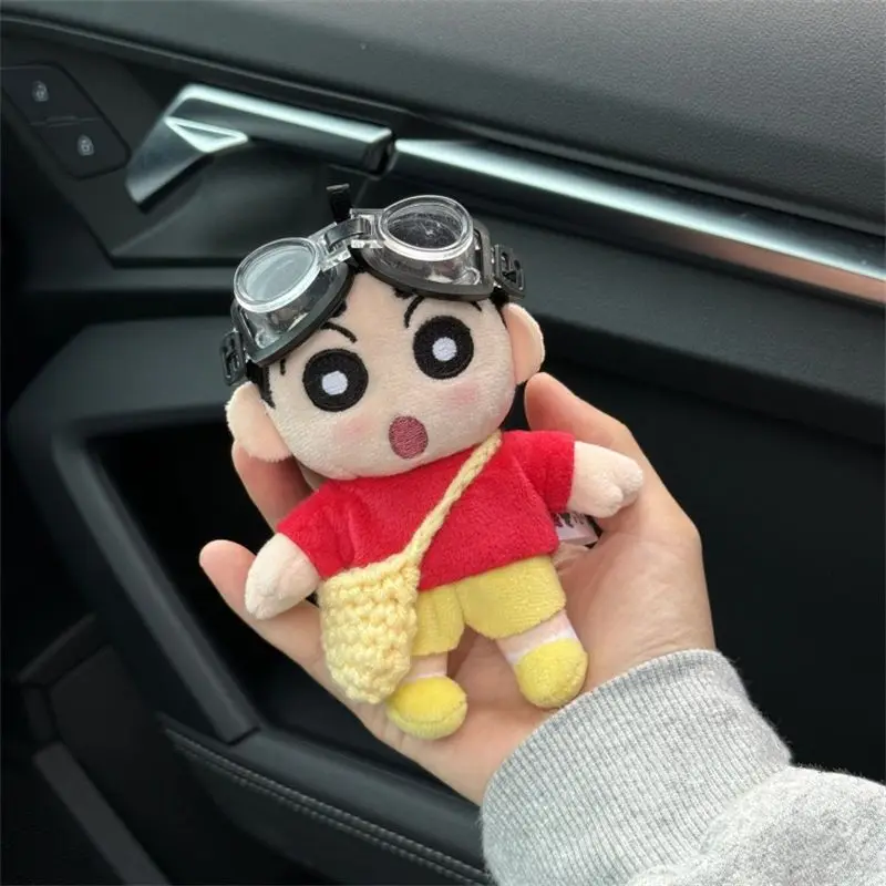 جديد لطيف تلوين شين تشان المفاتيح فتاة على ظهره شخصية كرتونية سيارة زوجين على ظهره سحر هدية عيد الميلاد #3