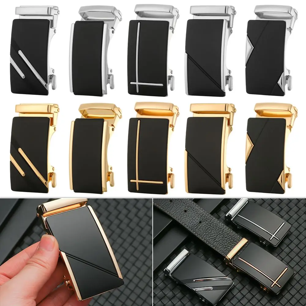 40mm Men's Belt Head Belt Buckle Leisure Belt Head Business Accessories Automatic Buckle Suit for width 35mm Slide Belt Strap