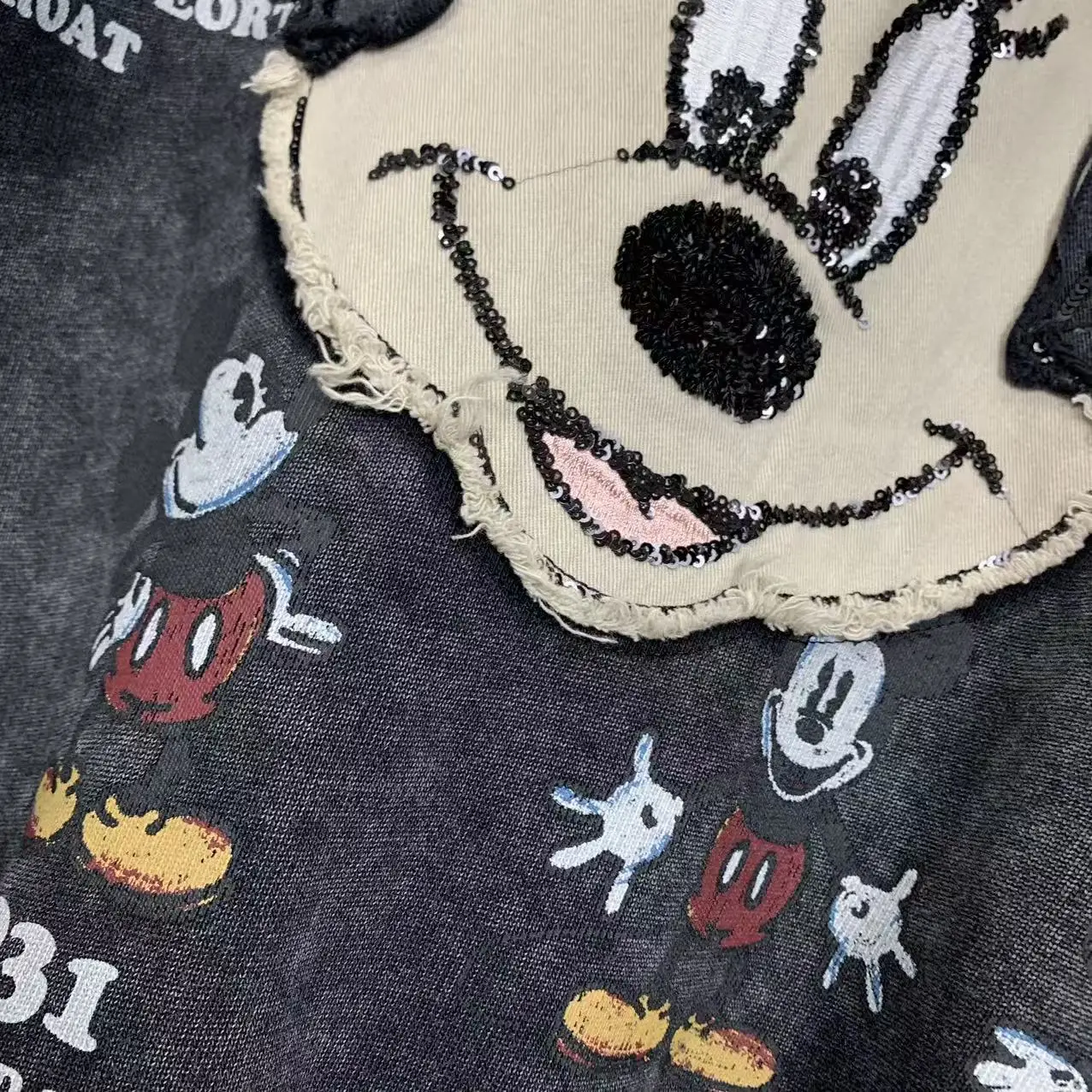 Heavy Industry New Winter Embroidery Fleece Full Print Cartoon Sweatshirts Loose Fashion Thickened Hooded Jacket Pullover Ladies
