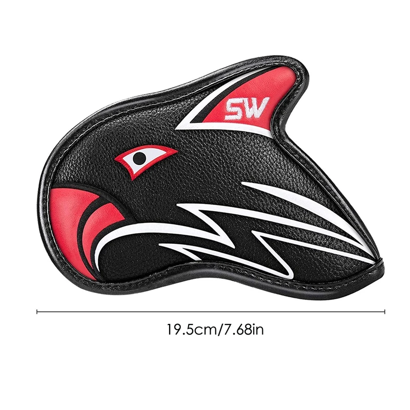 11Pcs/Lot Golf Head Covers For Irons Set Fit Most Clubs Wedge Classic Leather Water Resistant Durable Eagle Tail Design