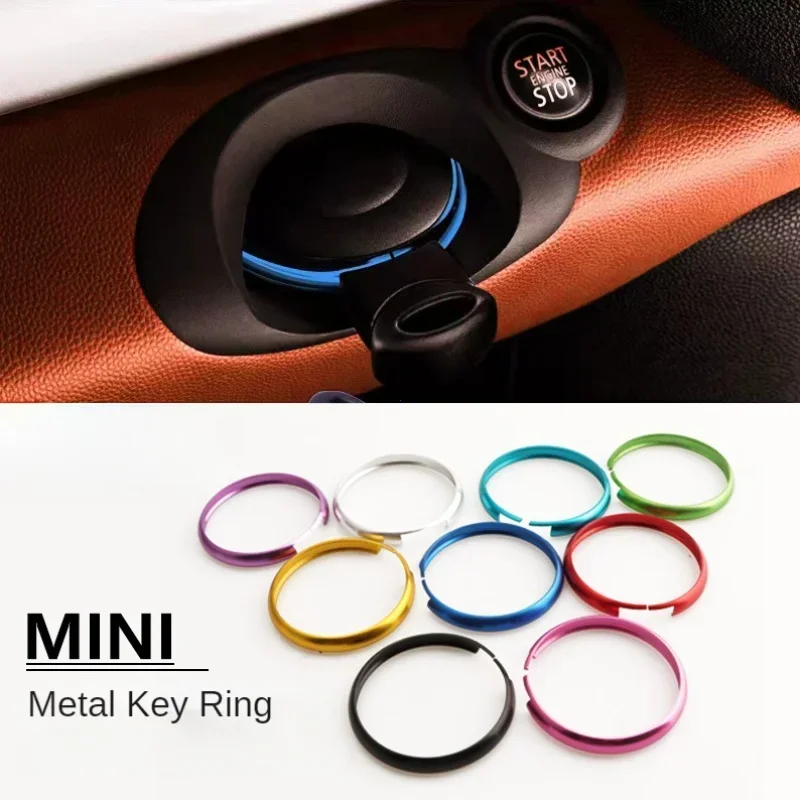 For BMW Mini R Series Car Key Ring Trim Remote Key Fob Trim Aluminum Alloy Decor for MINI Cooper R55 R56 R57 R58 R59 R60 R61