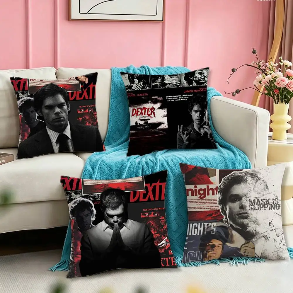 

Dexter Morgan Pillow Case Square Double-Sided Sofa Cushion Cover Bedroom Bedside Pillow