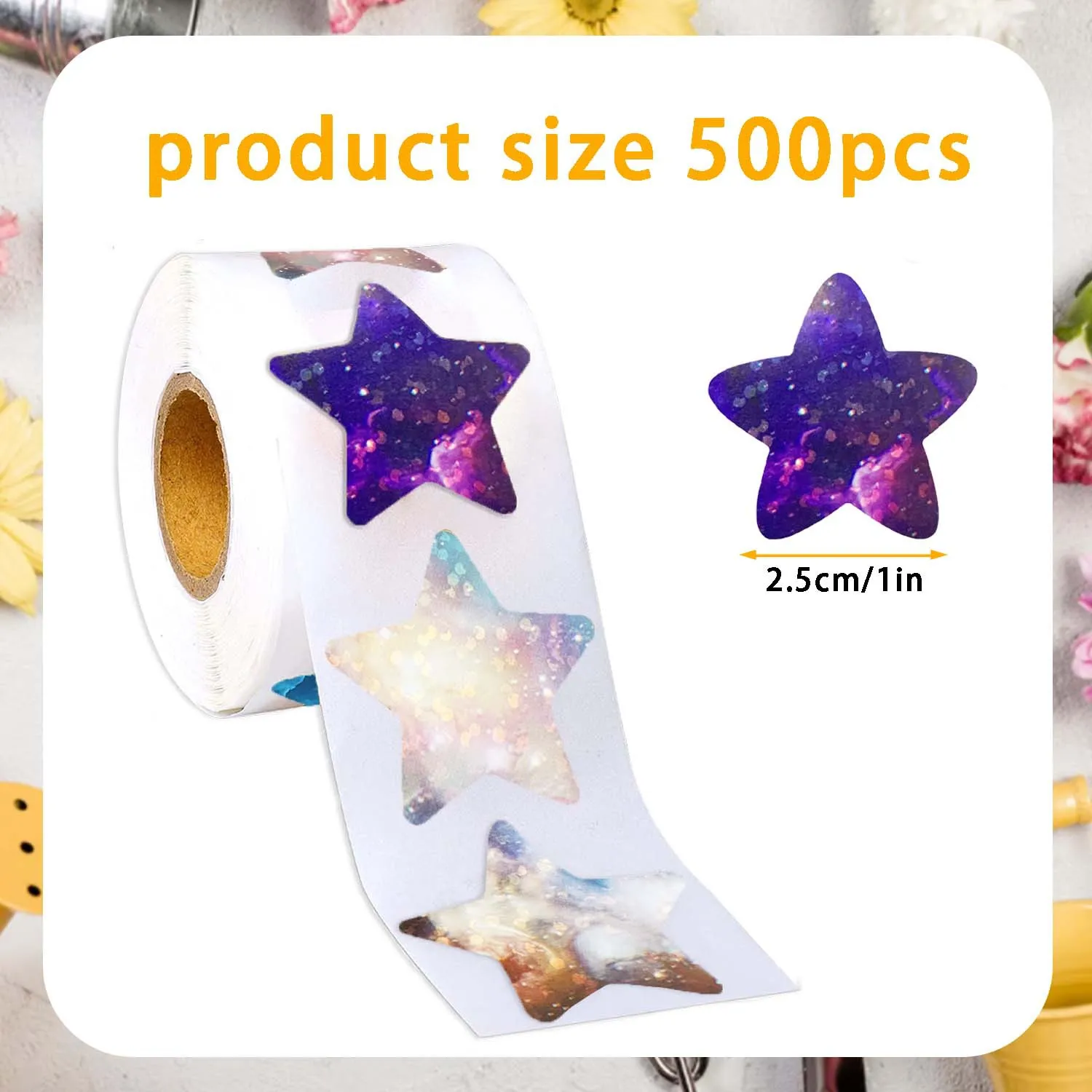 500 шт./рулон, многоцветная наклейка со звездой, мультяшные наклейки с космическими элементами, наклейки на день рождения, свадьбу, декор, печать, наклейка-приглашение, новинка