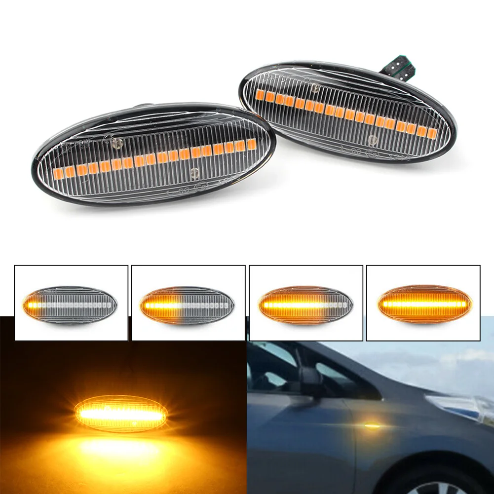 Car Dynamic LED Side Marker Turn Signal Light Blinker For Nissan Qashqai J10 X-trail T31 Cube Juke Leaf Micra Micra K13 E11