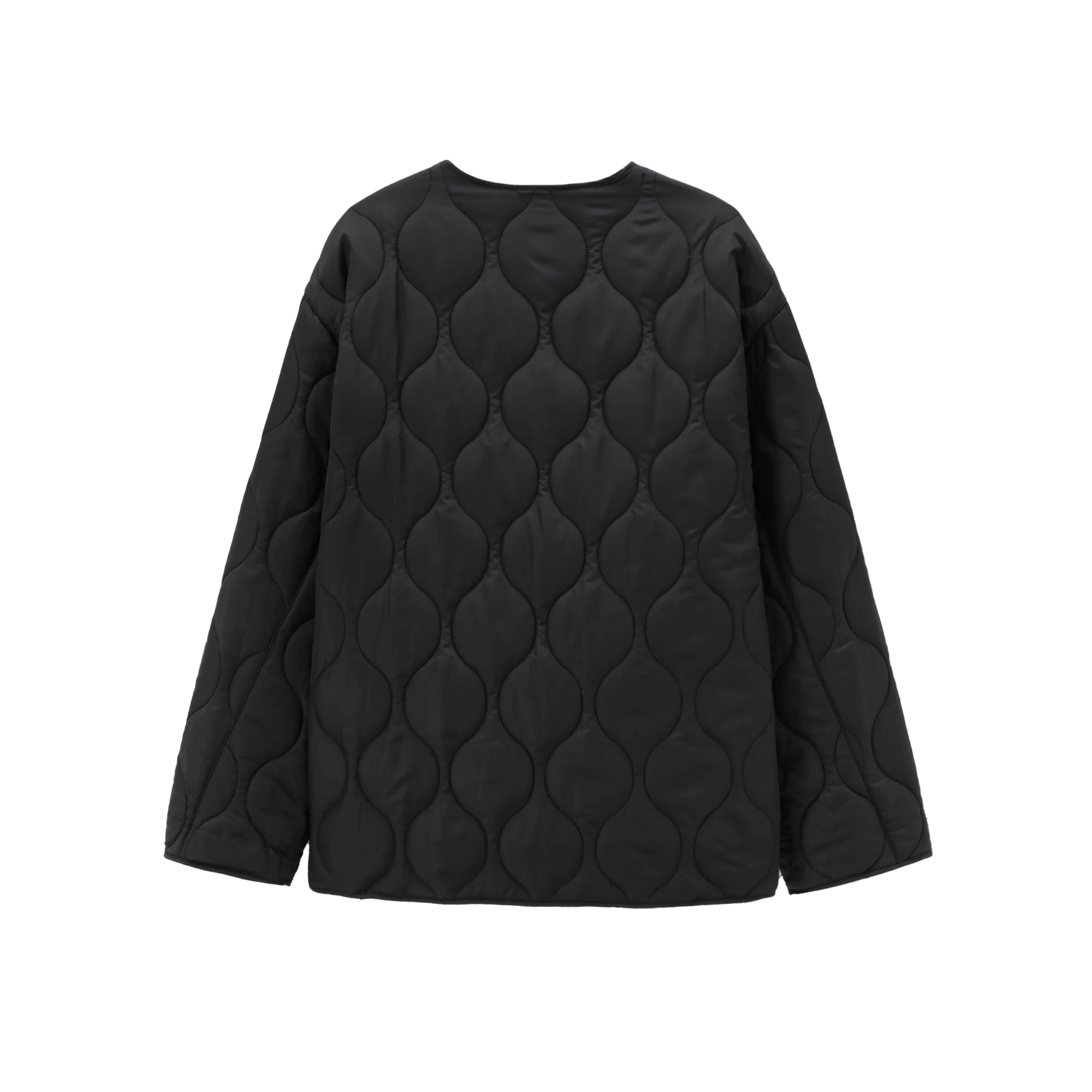 

ZBZA Autumn New Women's Faion Design Cotton Jaet Coat with Knot Decor Polyester Fiber ort Outerwear