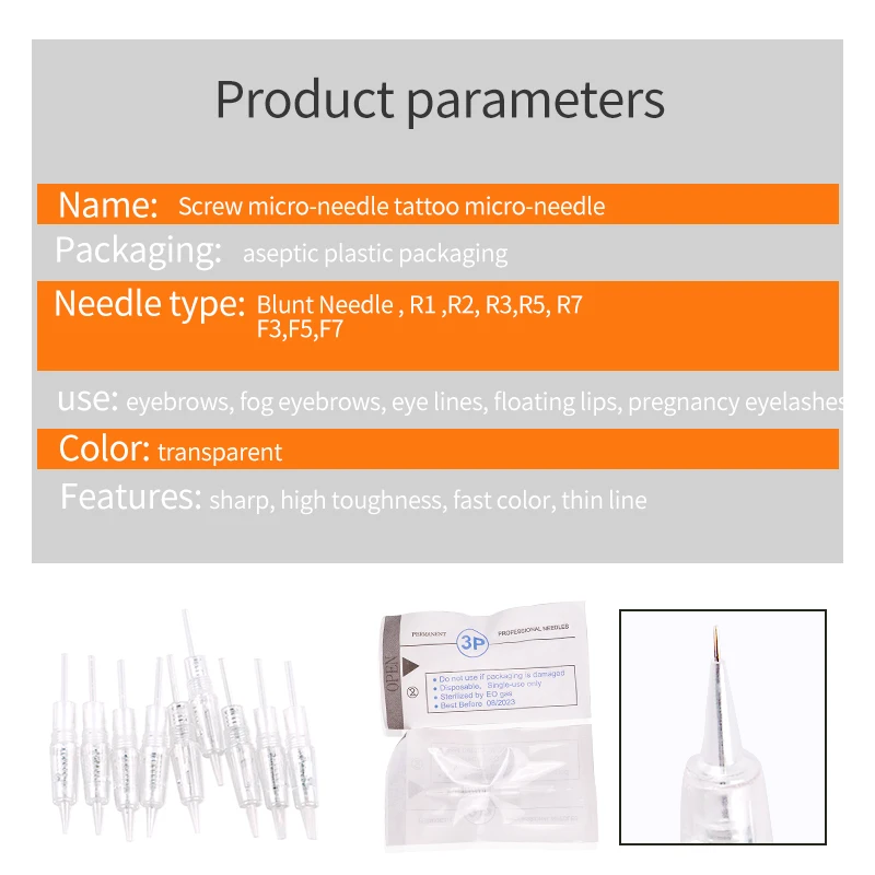 20 قطعة الوشم Microblading الإبر المسمار ل 1D 1R 2R 3R 3F 5R 5F 7R 7F ديرما أدوات Dr.imp القلم الكهربائية الوشم خرطوشة الإبر