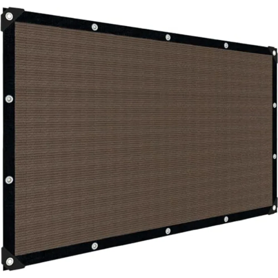 

Ткань для затенения Mocha Sun Shade Cloth, ткань для навеса-перголы с усиленными люверсами, затеняющая ткань 90% светопропускания, экран для конфиденциальности, затеняющая ткань для балконов и пергол
