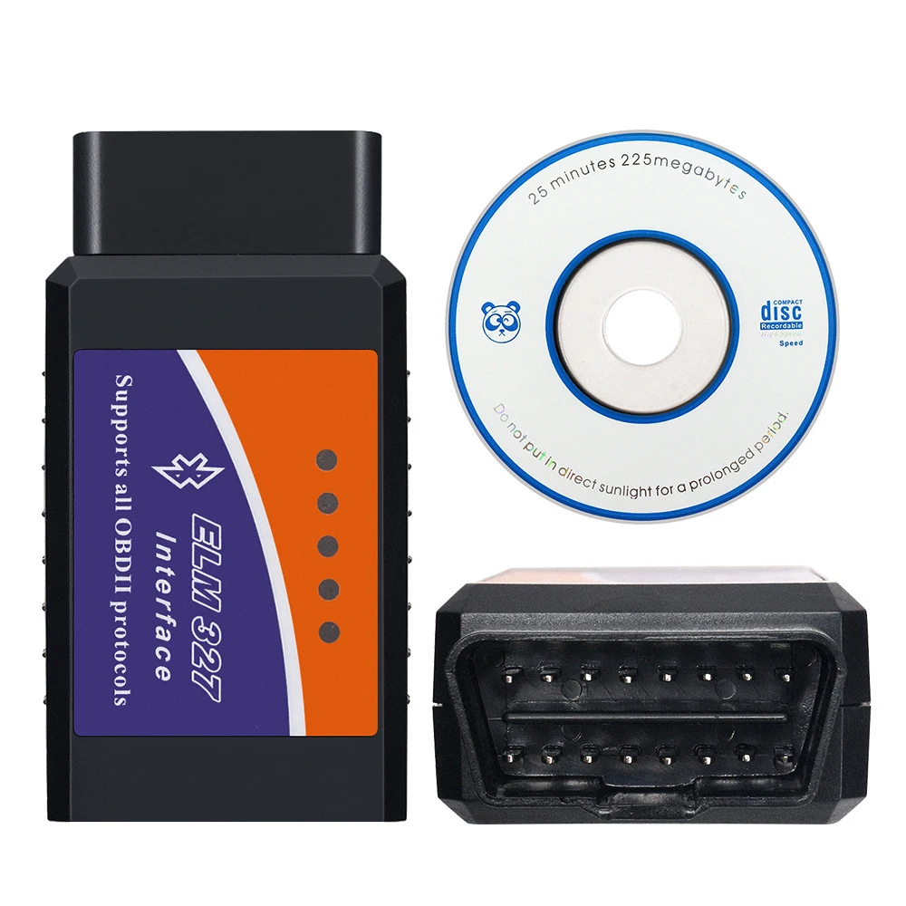 1PC Diagnostic Instrument Android Windows ELM327 OBD2 V2.1 Bluetooth Car Detector Diagnostic Instrument Auto Fault Scanner Tool