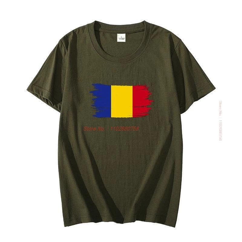 Romania Flag Cotton T-shirt Romanian Bucharest Country national graphic t shirts Summer Oversized men's short sleeve t-shirt