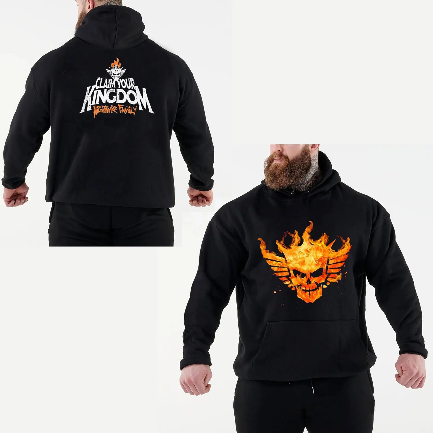 

2024 Autumn/Winter New Famous Wrestler Cody Rhodes Men's Black Hoodie Street Sports Casual Pullover