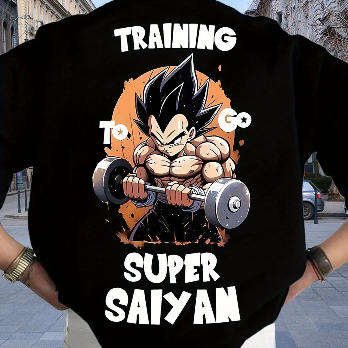 Camiseta Extra Grande de Vegeta de Dragon Ball Z, con Estampado de Entrenamiento para Ser Super Saiyan, para Hombre, Anime, Gimnasio, Levantamiento de Pesas, Ropa Urbana