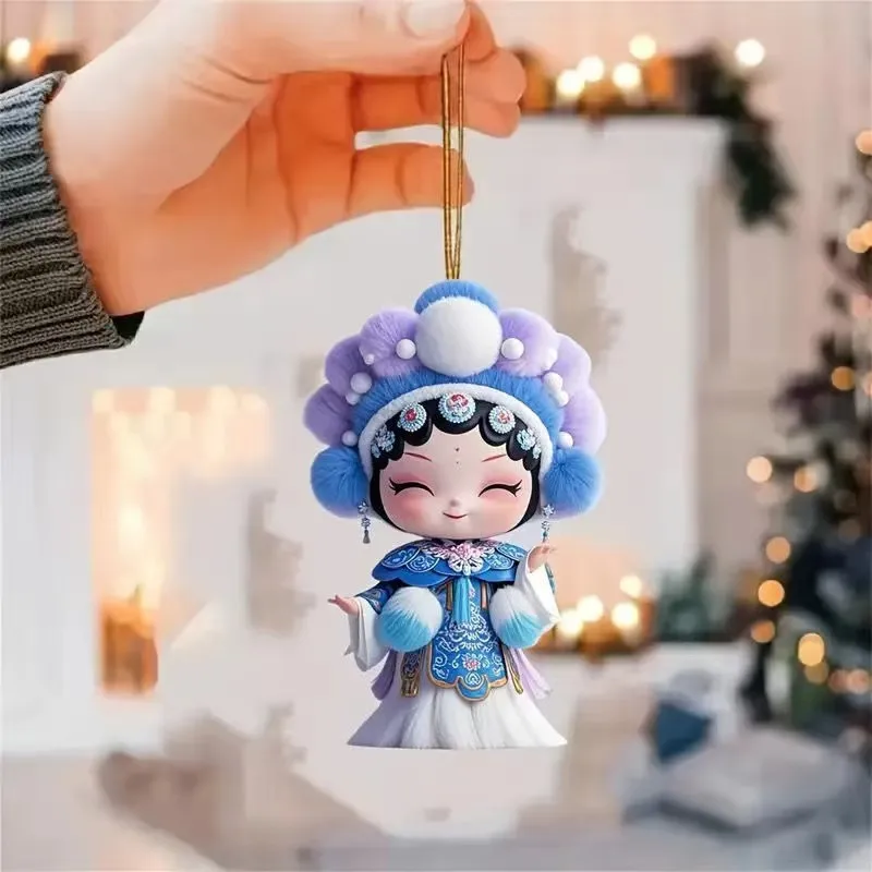 

Car ornaments cute little flower fairy pendant acrylic car interior rearview mirror decoration keychain pendant