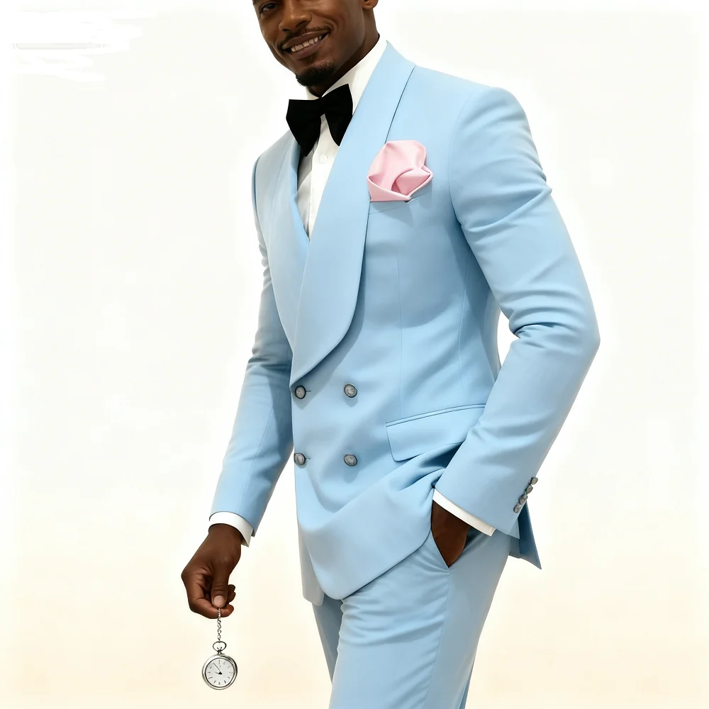 

Italian Design Customizable Men's Wedding Terno with Rose Jacket Smoking Suit 2-Piece Set (Coat + Pants)