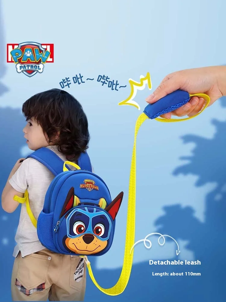 Original Paw Patrol Chase Kindergarten Backpack Boys Girls Children'S Backpack Start Of School Season Prevent Loss Backpack