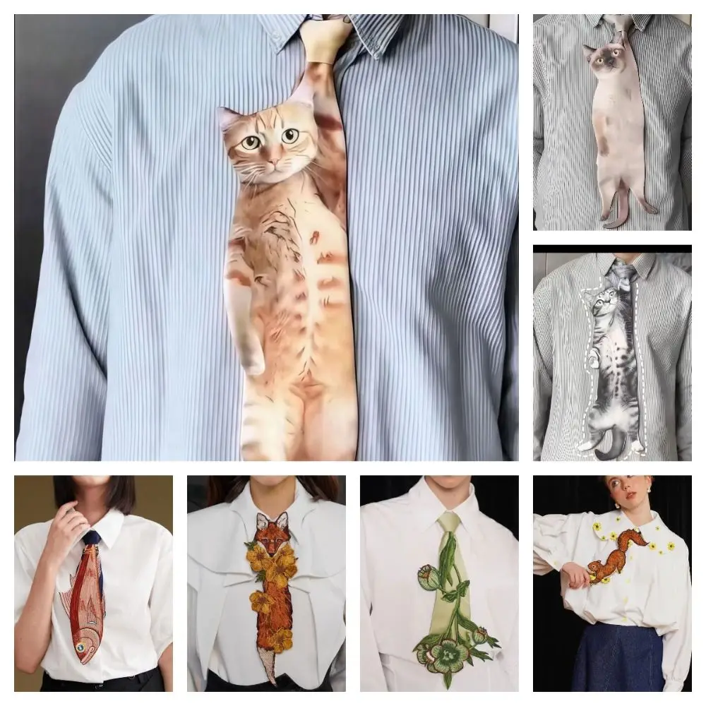 gravata-masculina-com-estampa-animal-em-formato-de-peixe-gravata-3d-com-gato-realista-gravata-criativa-de-tecido-acetinado-para-casamento-e-festa