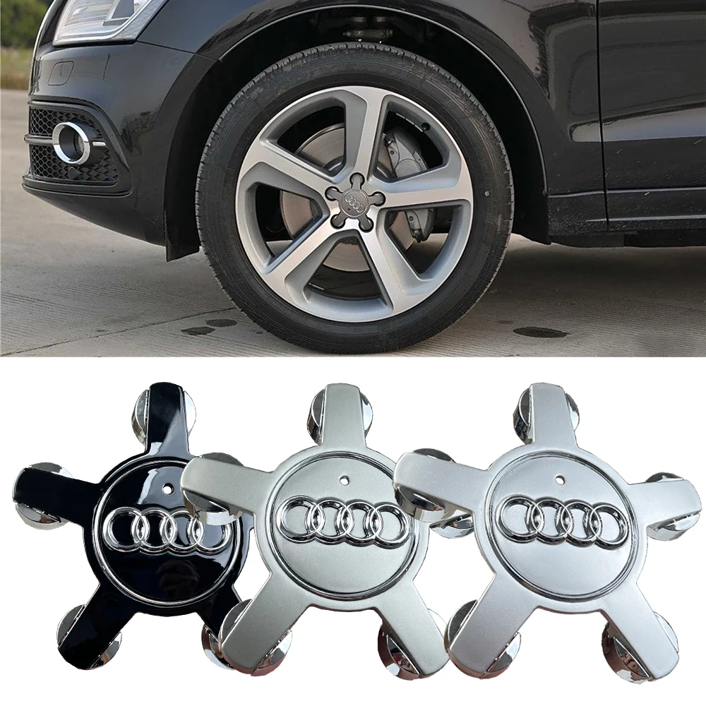 4 قطعة 135 مللي متر سيارة التصميم عجلة غطاء مركزي محور يغطي شارة 4F0601165 لأودي A3 A4 A5 A6 A7 A8 S4 S6 اكسسوارات