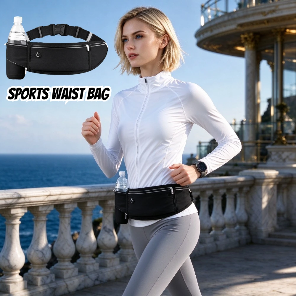 Unisex Multi-Functional Sports Waist Bag - Suitable for Outdoor Running and Fitness - Includes Phone Pocket  ﻿
