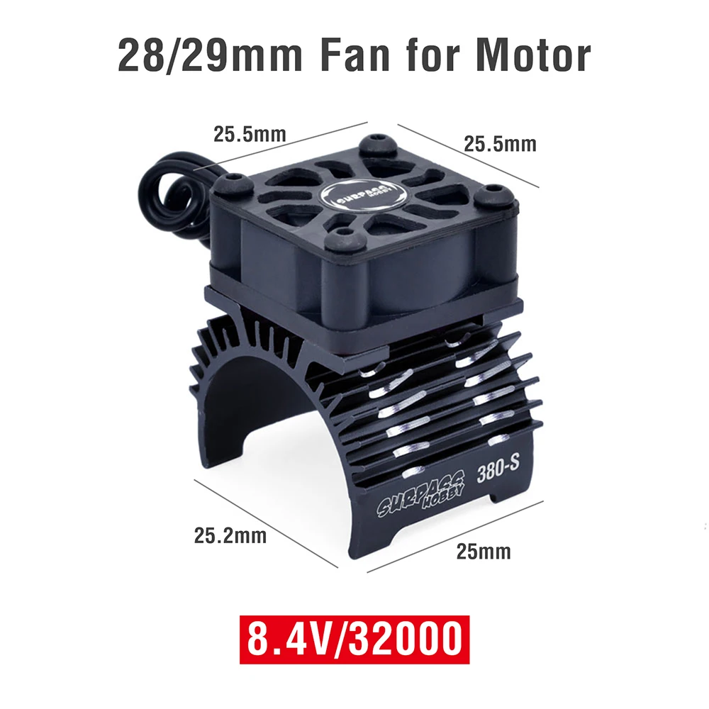 SURPASS HOBBY RC ventilador de Motor disipador de calor de refrigeración para 380 390 540 550 Motor sin escobillas 28/29/36mm