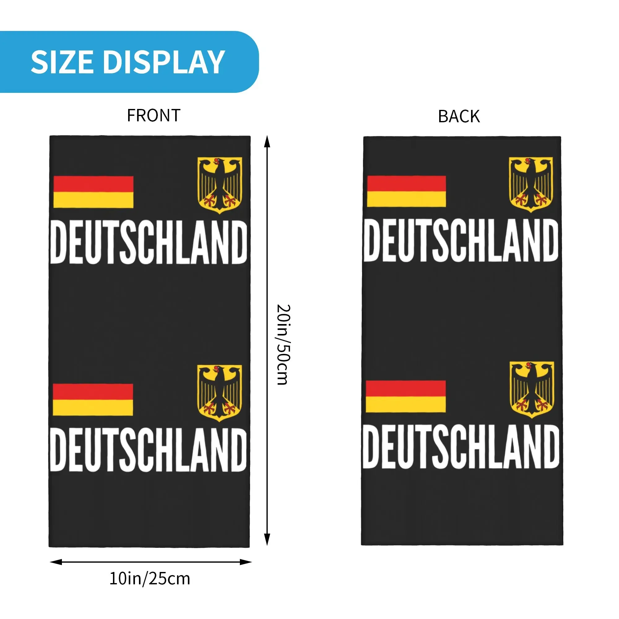 New German Eagle Coat Of Arms Flag Bandana Winter Neck Warmer Men Windproof Wrap Face Scarf for Hiking  Gaiter Headband