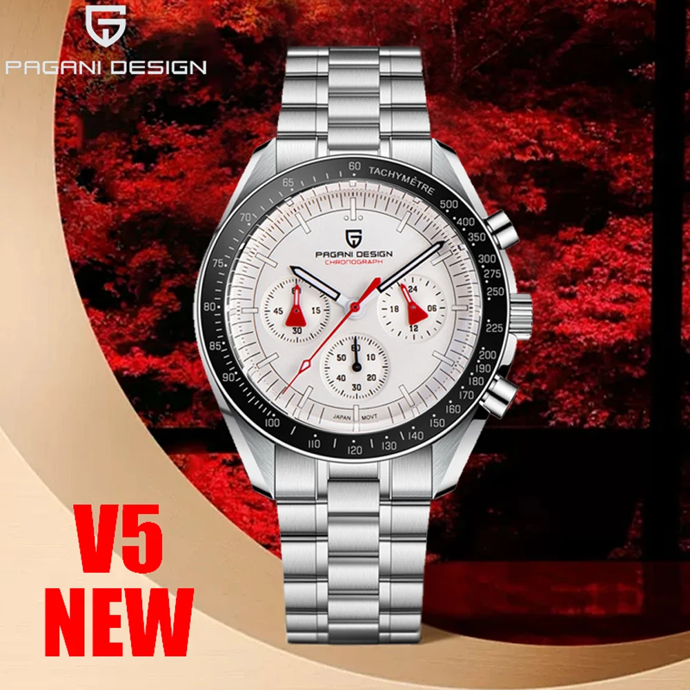 

Men's PAGANI DESIGN Quartz Watch Luminous Wristwatch with Auto Date Complete Calendar Sports Clock Gift 2025 New Chronograph Man