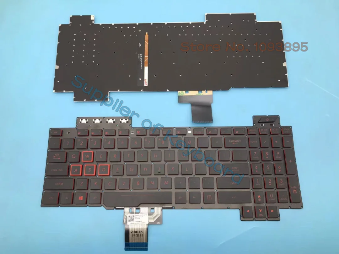 

NEW For Asus TUF Gaming ZX80 ZX80G ZX80GD ZX80GE ZX80GM FX80 FX80GD FX80GE FX80GM English/Spanish Keyboard Red Backlit