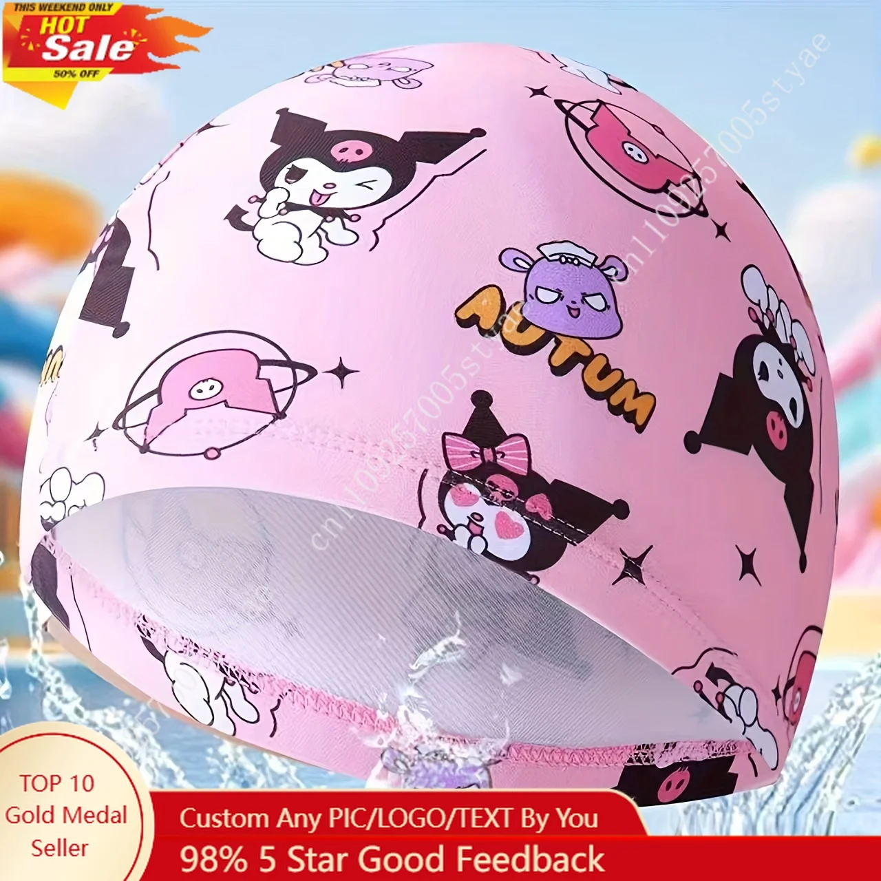 

New Kuromi Swim Cap for Girls