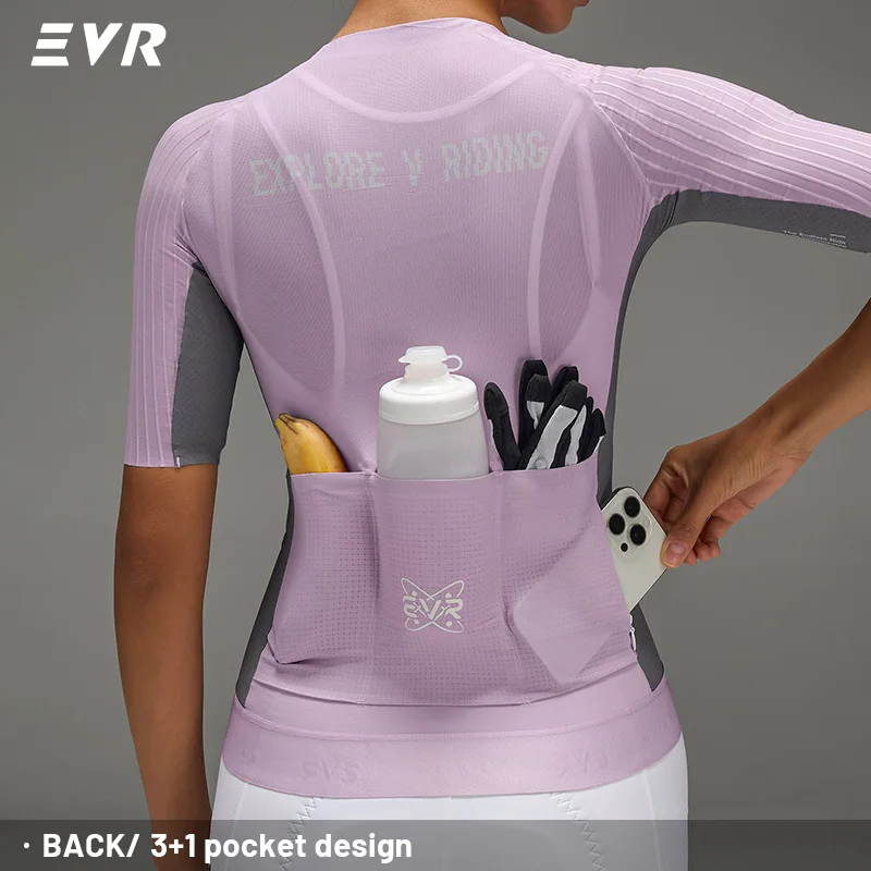 EVR Summer Women's Cycling Jersey Quick-drying Breathable Mountain Road Cycling Short-sleeved Outdoor Cycling Jersey