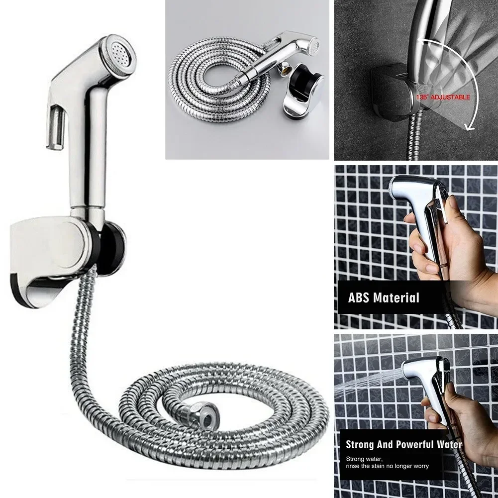 New Set Handheld Holder Shower Head Bidet Spray Muslim Portable Toilet Douche Hose Hygienic Jet Multi-functional