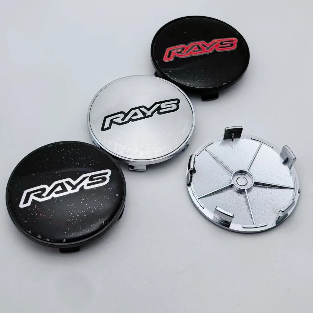 

4pcs JDM Rays Racing Logo Emblem Car Wheel Center Caps 68MM 63MM Wheels Hub Cap RAYS Bagde Rim Hubcap Dust Cover Car Accessories