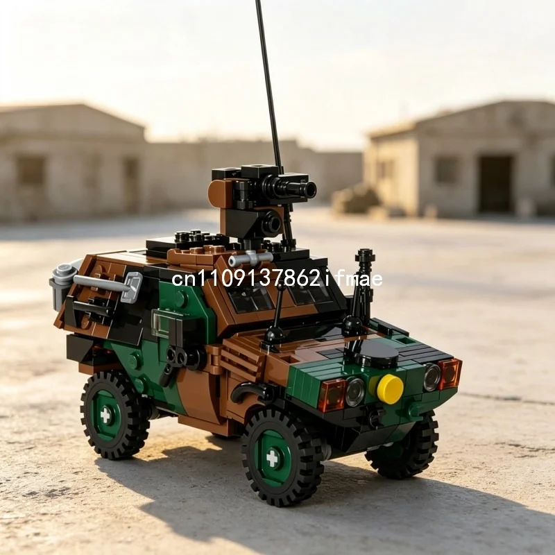 NEW 389 PCS Panhard VBL French 4x4 RWS Tactical Vehicle Modify MOC Building Blocks Army Model DIY Assembly Educational Toy Gift