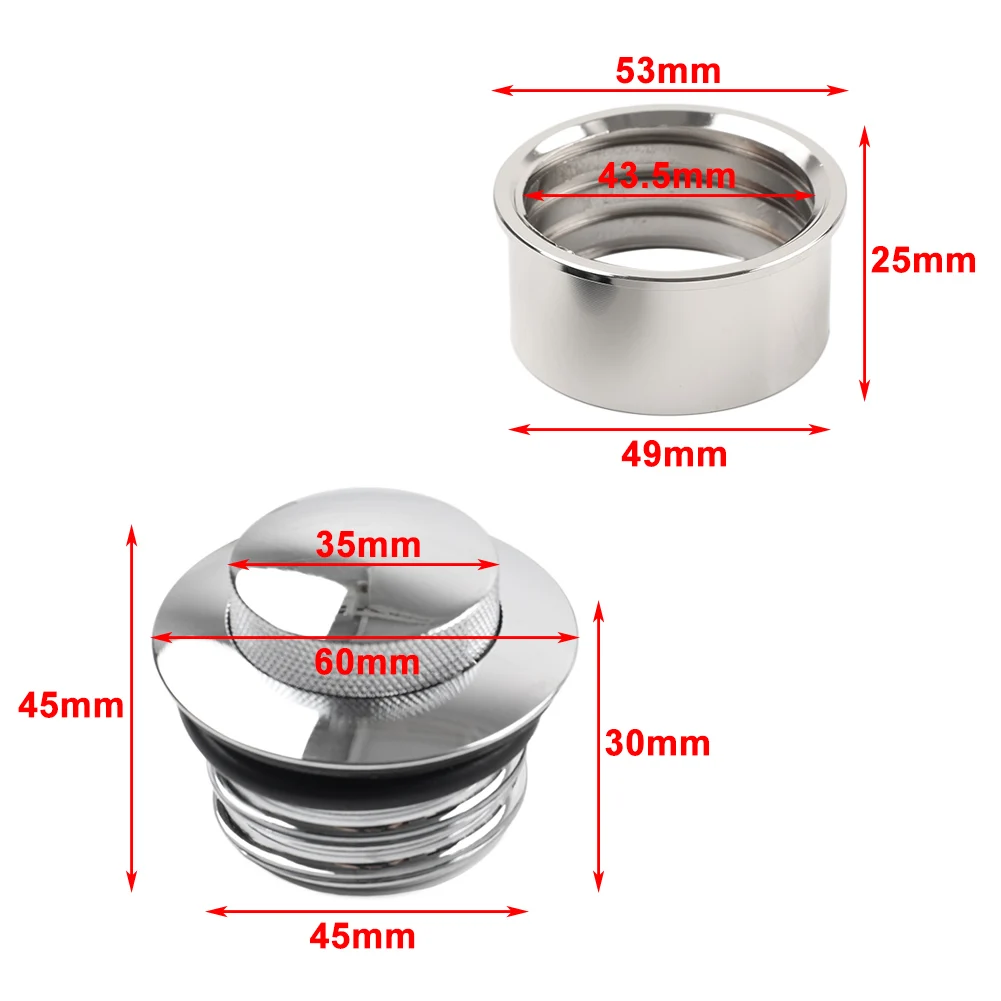 Motorbike Fuel Tank Cap w/ Modified Screw Conversion Nut For Harley Touring Sportster XL883 XL1200