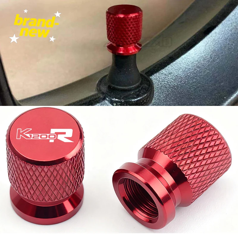 

Motorcycle CNC Aluminum Accessories Wheel Tire Valve Stem Cap Cover For BMW K1200R SPORT 2005-2007 2008 2009 With Logo K 1200 R