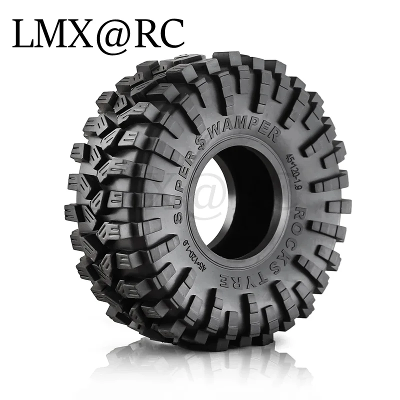 LMX RC 4pcs 120mm 1.9 Rubber Tire Wheel Tyre for 1/10 RC Crawler Car Traxxas TRX4 RC4WD D90 Axial SCX10 90046 II III Redcat