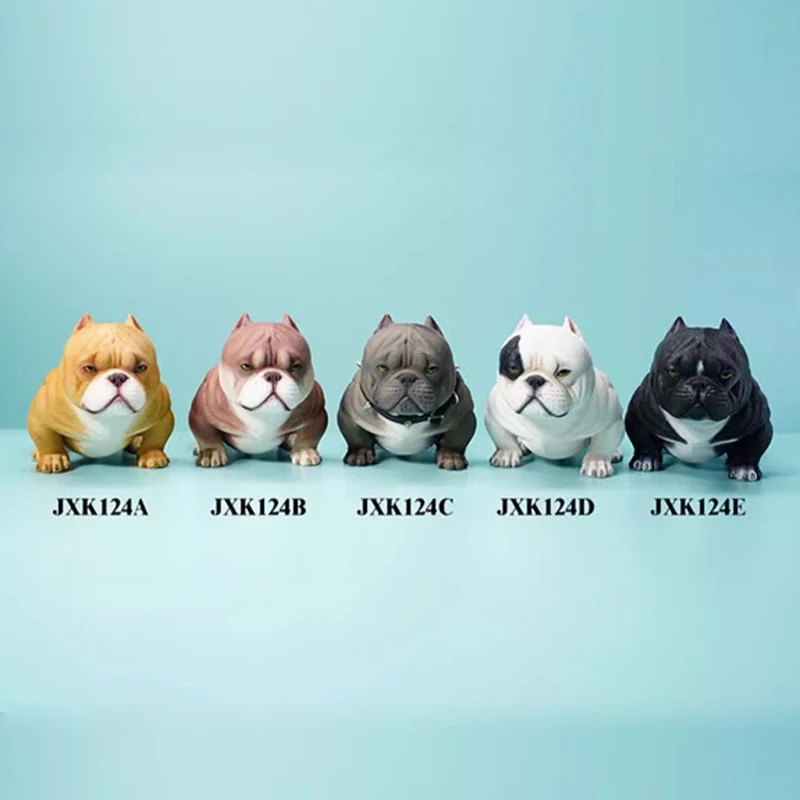 

In Stock Jxk 1/6 Mini Bulldog Simulation Pet Puppy Animal Model Ornament Handmade Peripheral Trendy Toys