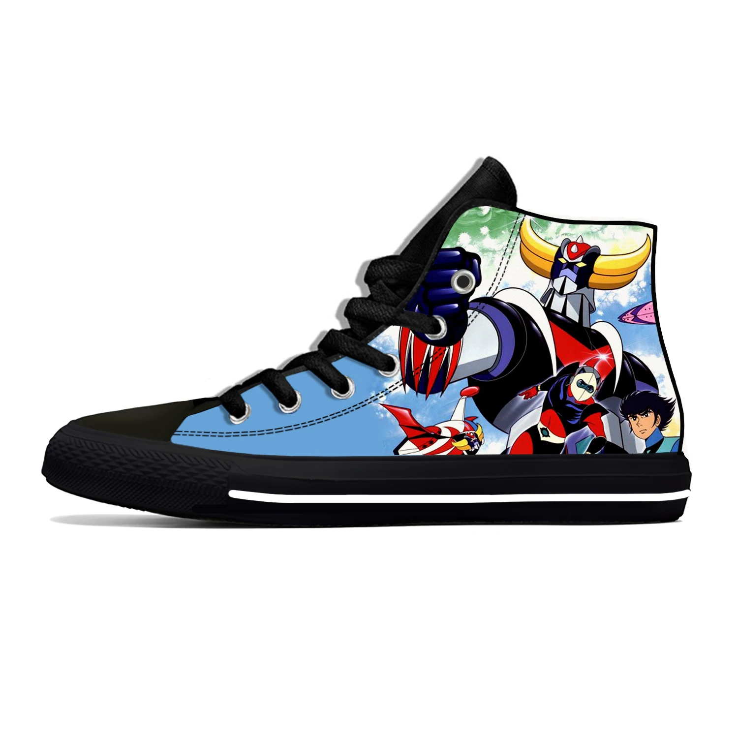 Hot UFO Robot Goldrake Grendizer Anime Gurendaiza Casual Cloth Shoes High Top Lightweight Breathable 3D Print Men Women Sneakers