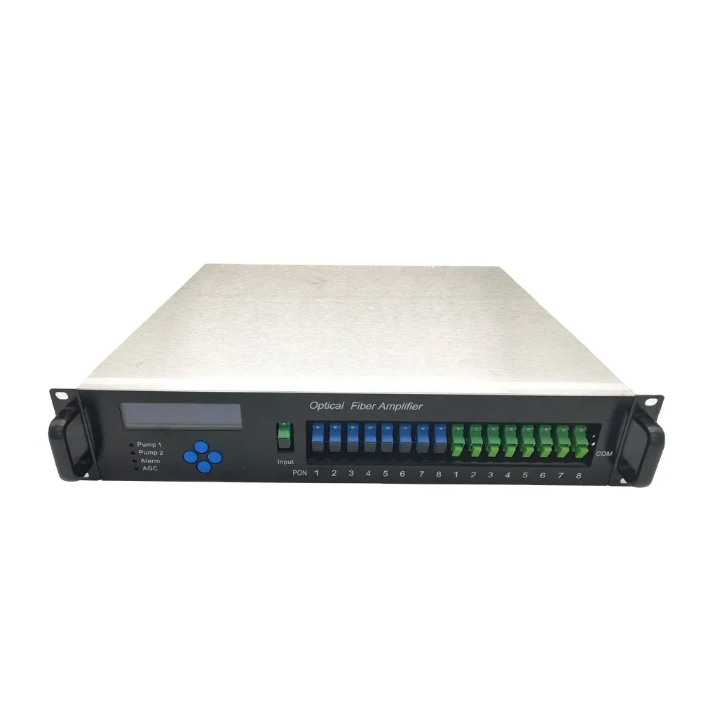 China 25 years manufacturer 0~10dbm input high power edfa 8 port 23db 1550 with wdm for  optical fiber amplifier