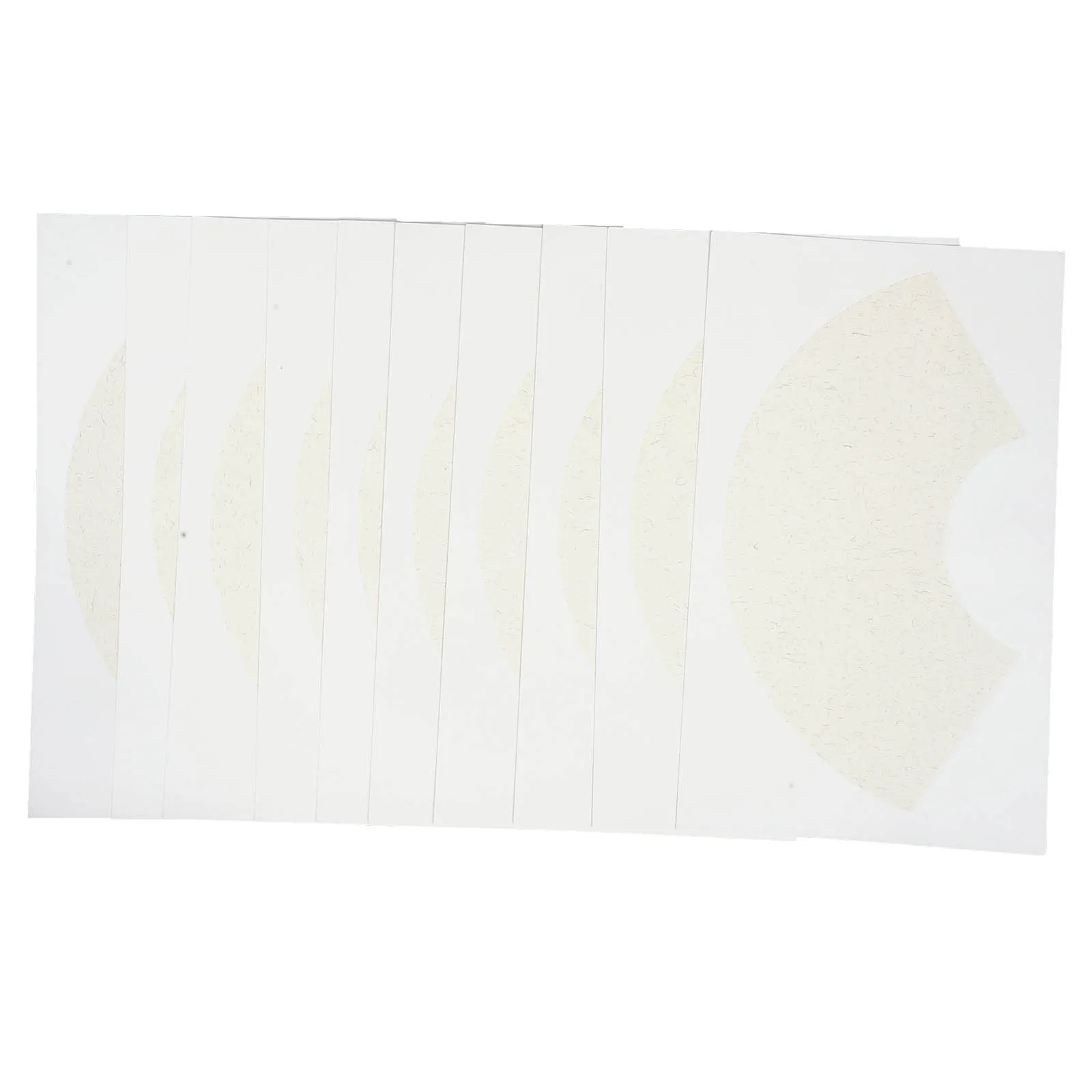 

10pcs Fan Shaped Rice Paper 30x50cm White Blank Calligraphy Art Supplies for Kids Drawing Painting Watercolor Sketch