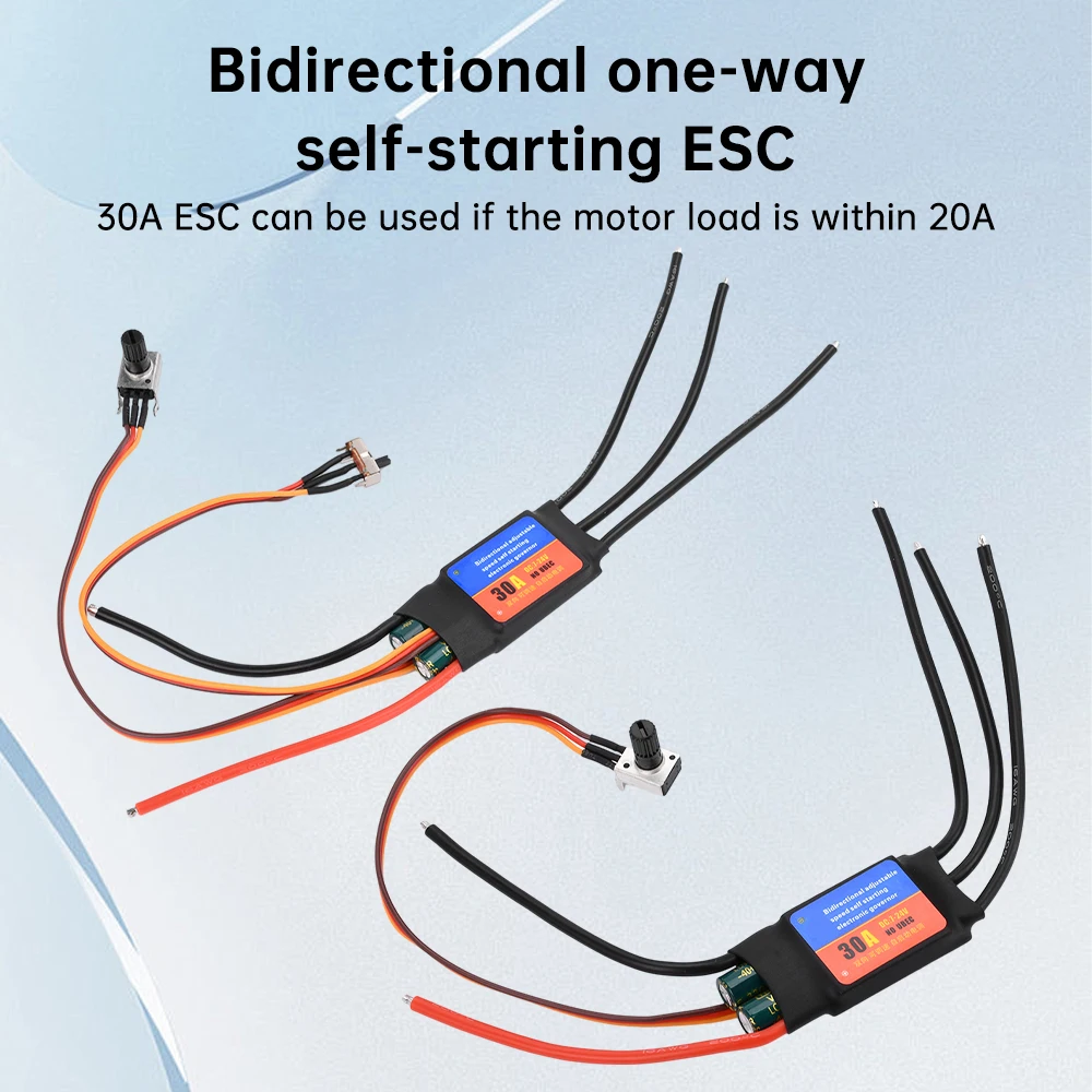 30A 60A Brushless Motor Governor DIY Fan Modified Driver Bi-directional Self-starting with Speed Switch Forward Reverse Function