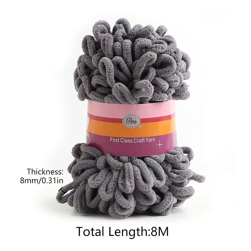 100g Looped Blanket DIY Crochet Scarf Finger Knitting Chunky Yarn Hand-Woven Velvet Bulky Yarn