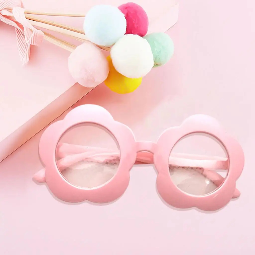 2xFlower Shape Special Effect Sunglasses Light Diffraction Glasses Pink