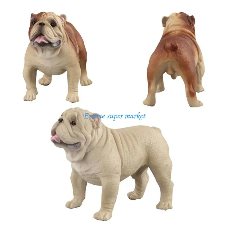 090B 4’’ Simulation Animal Dog Science Model Figure Desktop Toy Glass Window Display