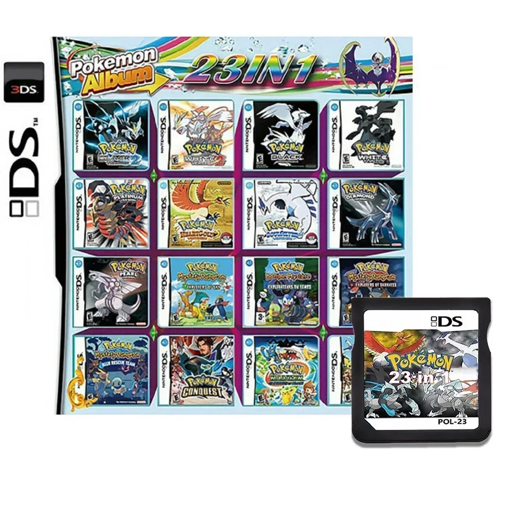 482 in 1 Card Compilation DS NDS 3DS 3DS NDSL Game Cartridge Card Video Game Handheld Player (R4 card)