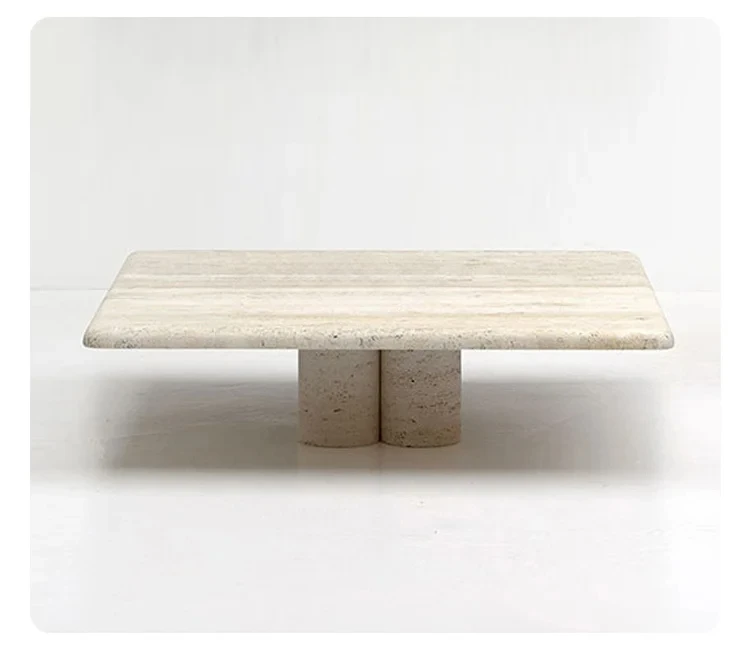 

Natural Marble Tea Table Silent Style Nordic Simple Designer Creative Square Living Room Home Table furniture living room