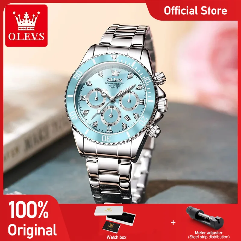 OLEVS 5632 Orologio da donna Orologio al quarzo elegante originale Orologio da donna luminoso impermeabile Bracciale Confezione regalo Reloj Prodotto autentico