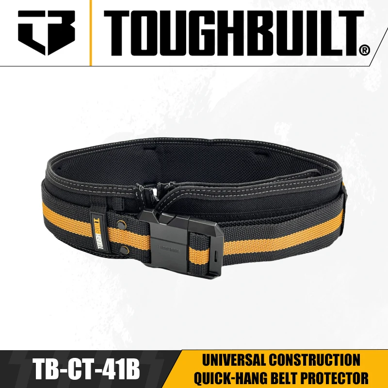 

TOUGHBUILT TB-CT-41B Universal Construction Quick-Hang Belt Protector Thickened and Widened Metal Buckle Construction Belt