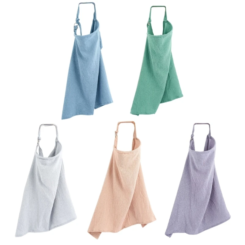 67JC Cotton Nursing Cover Multifunctional Full Coverage Apron Anti Gare Cover for Easy Viewing Essential for Breastfeeding